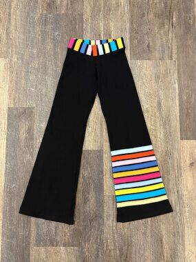 Margarita Activewear Supplex Rainbow Stripe Flare Yoga Pants - Size 2